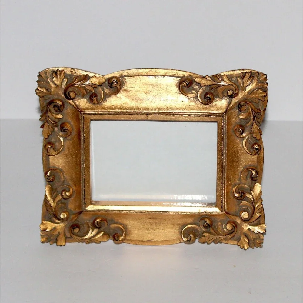 Photo Frame Baroque Gold Ornate leaf scroll table top 5 x 3.5